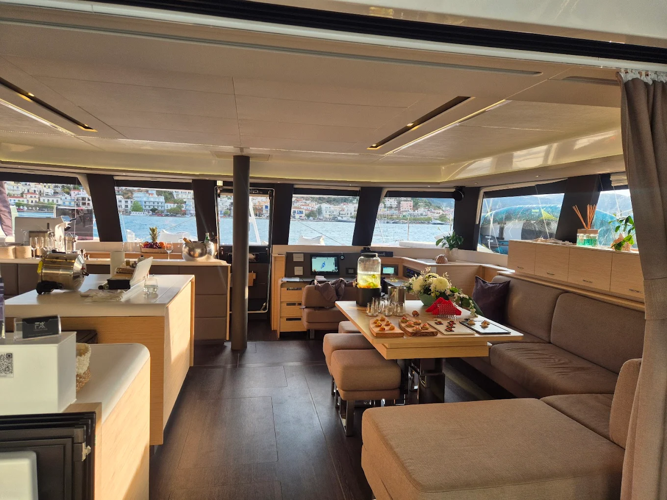 Interior Cleaning in Luxury Catamaran